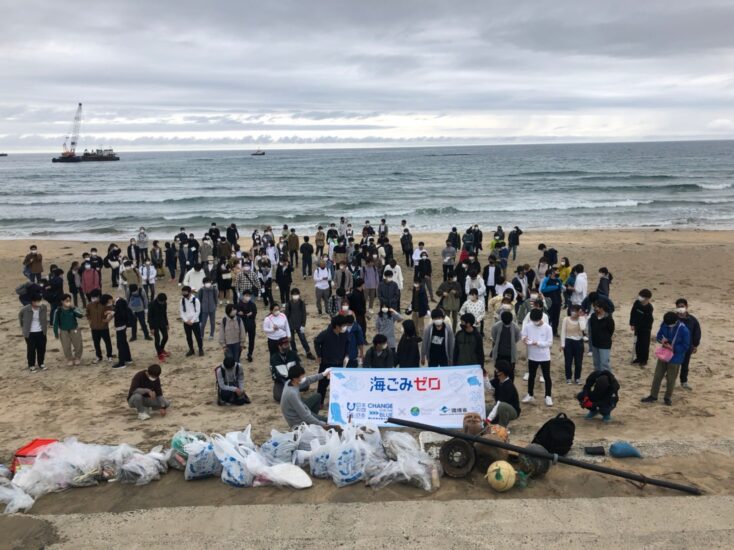 鳥取環境大生が浦富海岸で漂流ごみ調査と清掃活動！